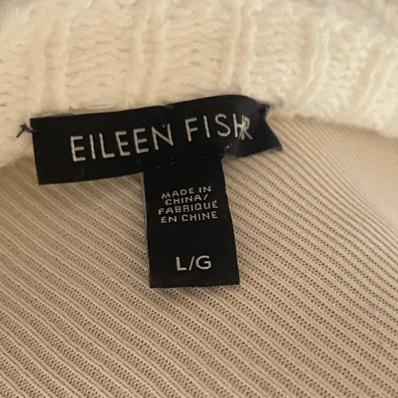 EILEEN FISHER- Cropped Crew Neck Pullover Sweater-LARGE-New - NO Tags! - Picture 5 of 7